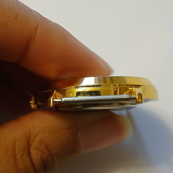 Vtg Majestron Women's Moving Rhinestone Bezel Quartz Watch Case Xmas Theme - Picture 11 of 11